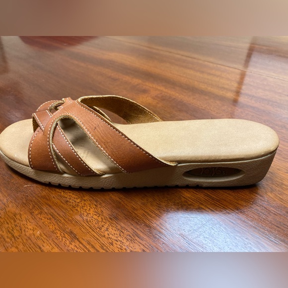 Super rare, vintage Fanfare YoYo’s brown leather thong sandal from the 70’s - Picture 6 of 16